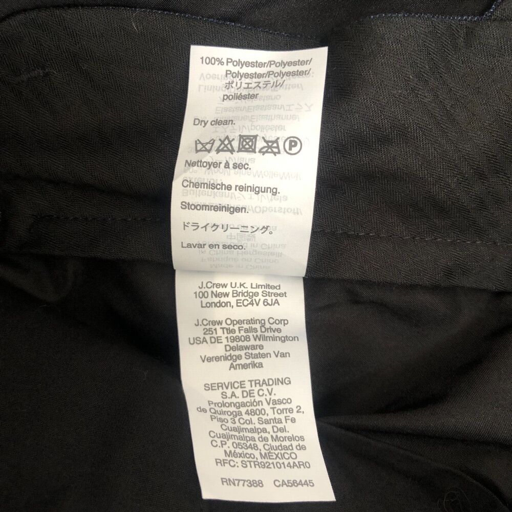 J. Crew Classic Fit Slim Navy Office Suit Trouser Pants 31x32 - Picture 7 of 12